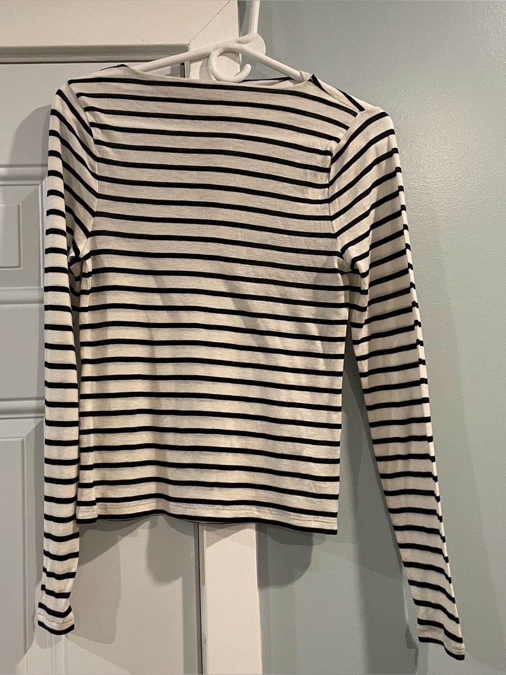 J.Crew Black and White Striped T-Shirt NWT size Medium